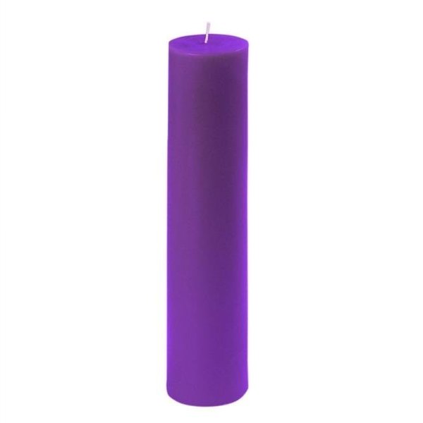 Vaser Designs 2 x 9 in. Purple Pillar Candle; VA1081260